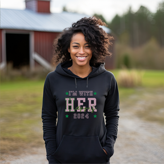 I'm With Her 2024 Gildan 18500 Hoodie