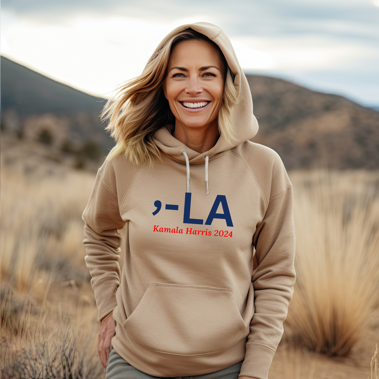 Comma La Kamala Harris 2024 Gildan 18500 Hoodie